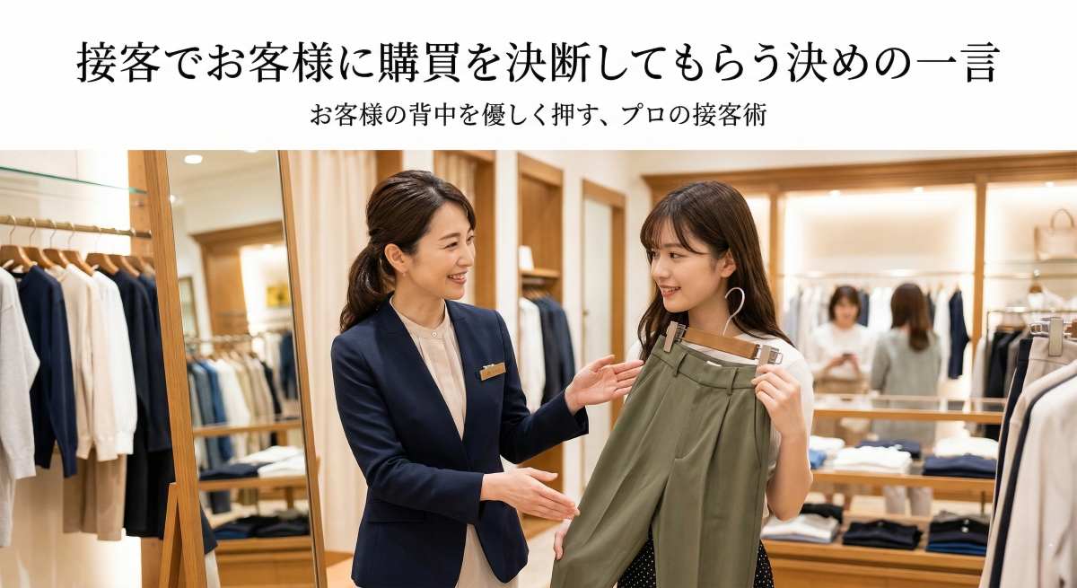 接客でお客様に購買を決断してもらう決めの一言・クロージングのコツを 